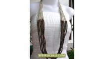 Long Fashion Necklace by Beading mix Wooden